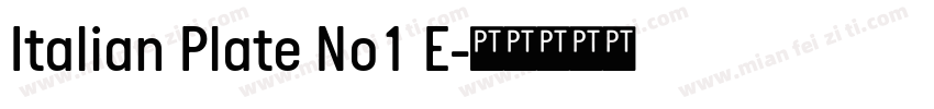 Italian Plate No1 E字体转换